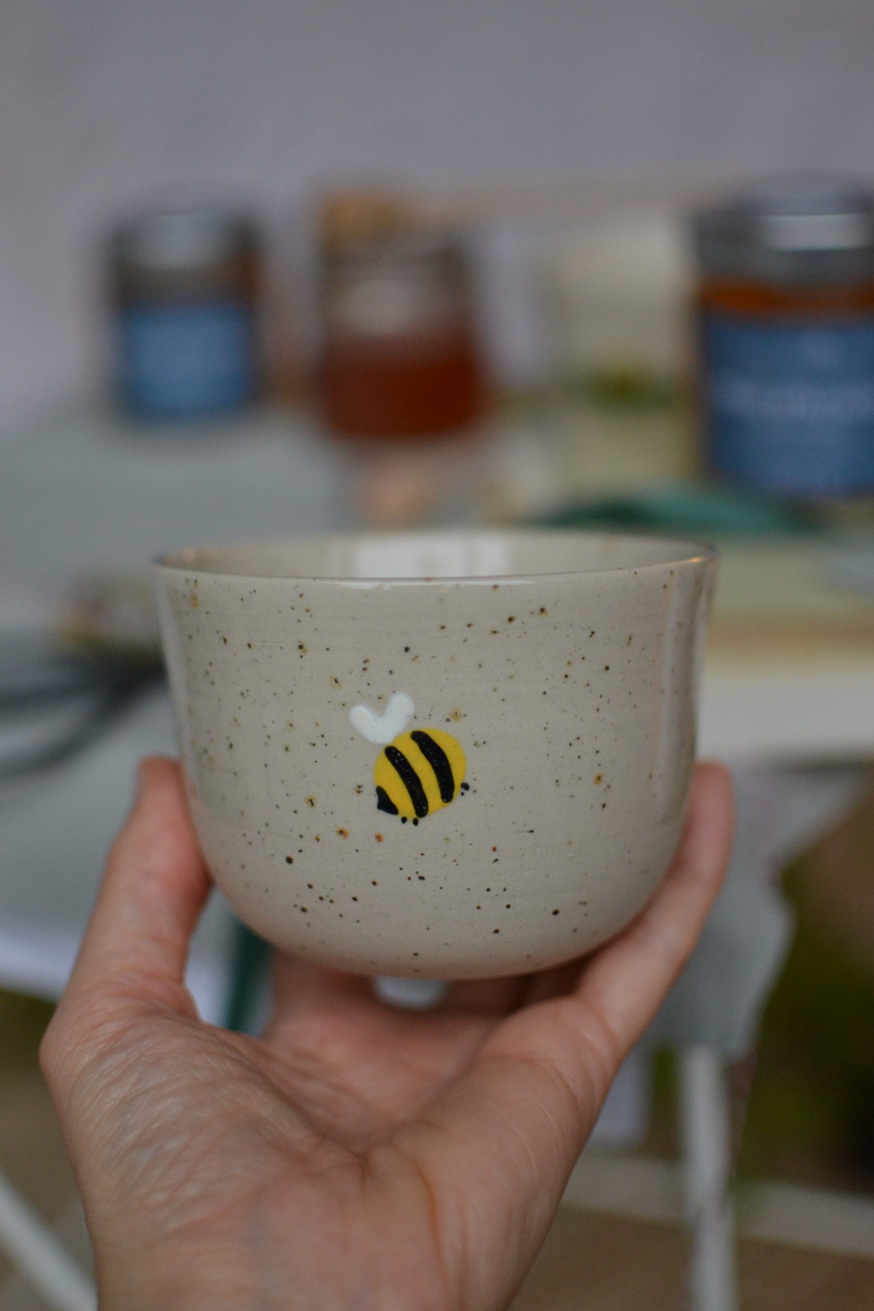 Tasse en céramique - Terre mouchetée beige